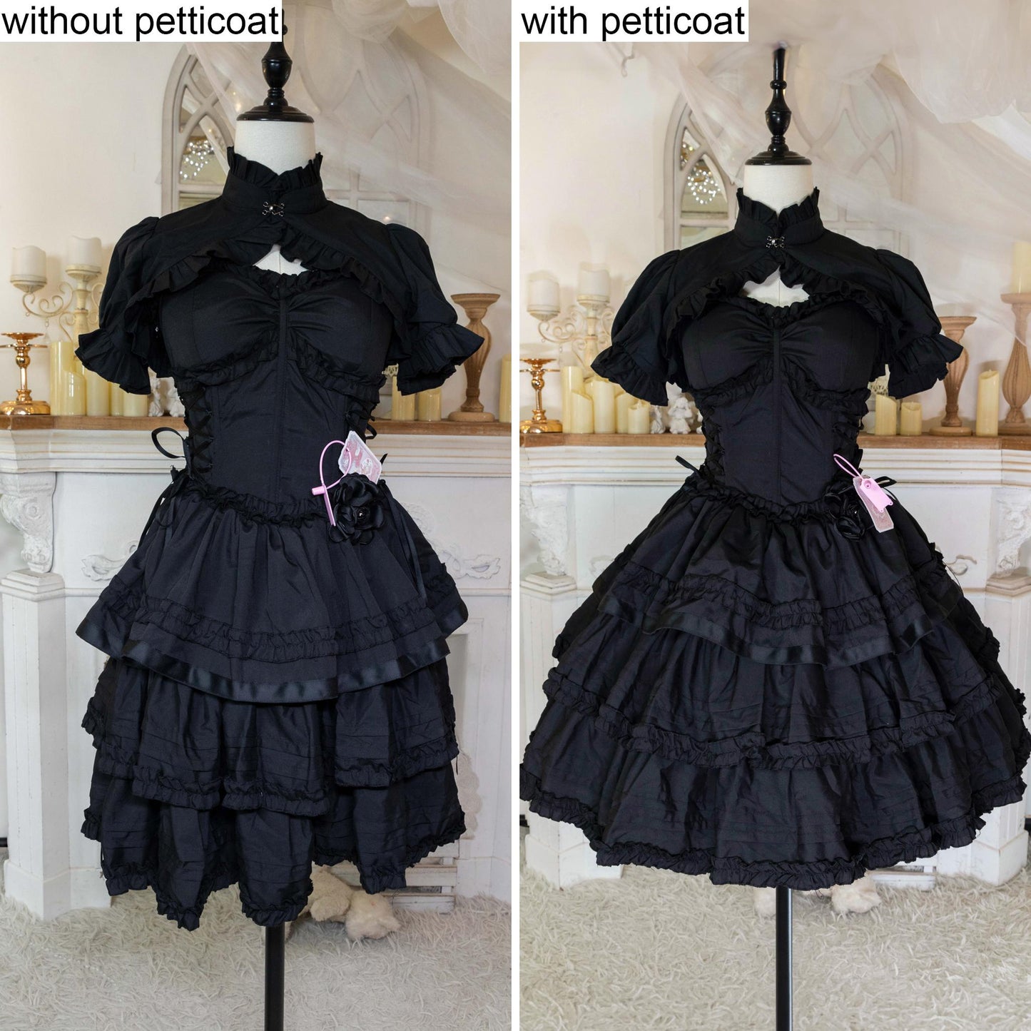 Noloria - White Puffy Lolita Petticoat, 17.7" (45 CM), Cotton Lining 43722:786521