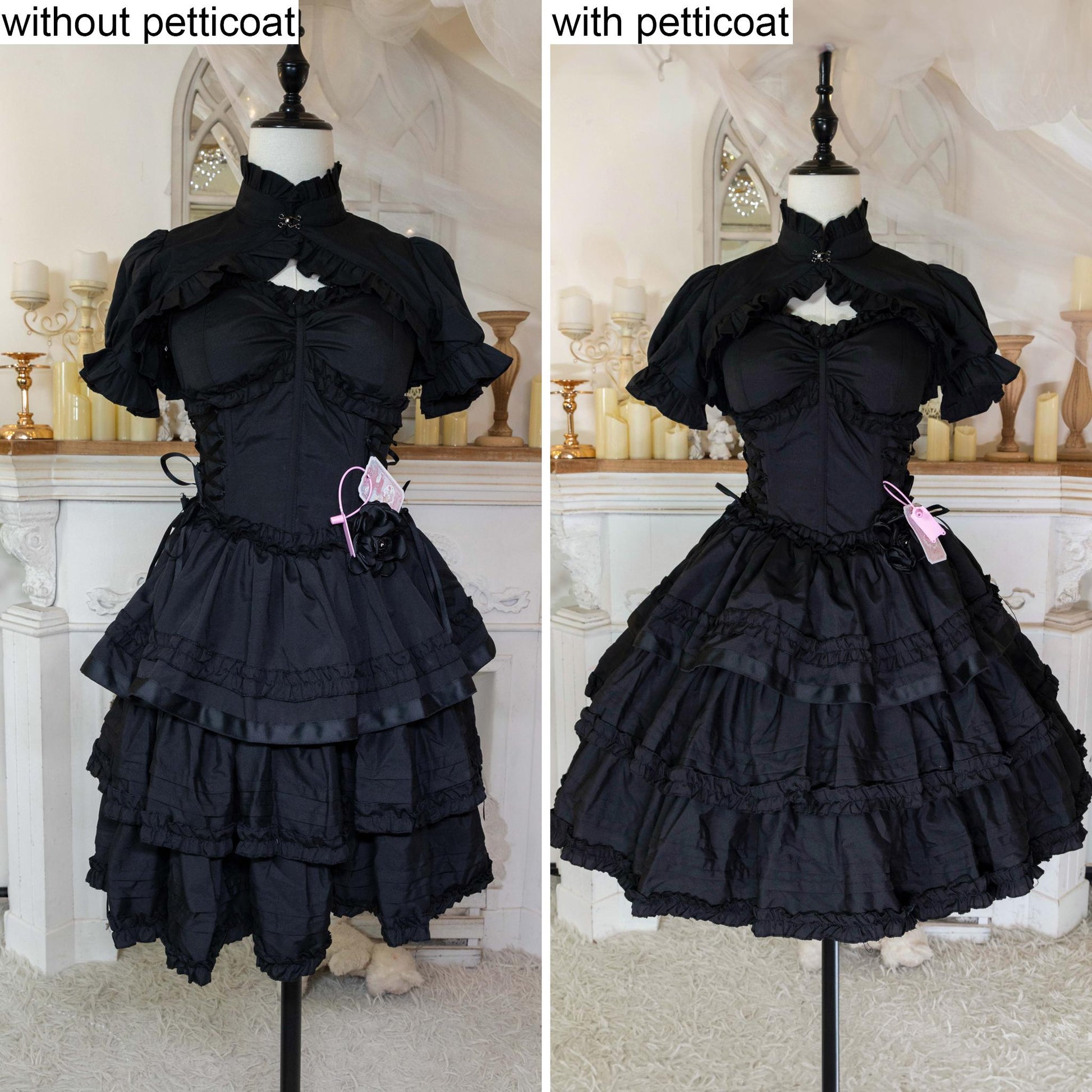 Noloria - White Puffy Lolita Petticoat, 17.7" (45 CM), Cotton Lining 43722:786521