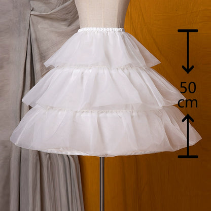Eieyomi - 27.6" (70 cm) Adjustable Boned Lolita Petticoat (White) 43973:791369