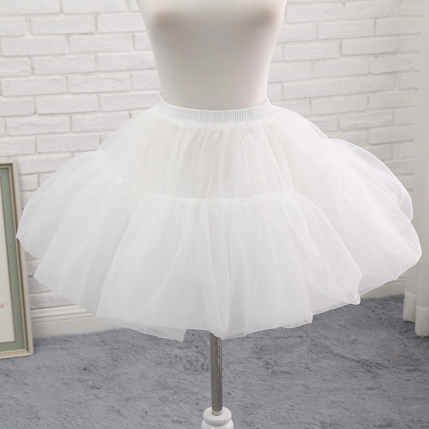 Manyiluo - 15.7" (40 cm) Lolita White Puffy Petticoat (White) 43968:790674