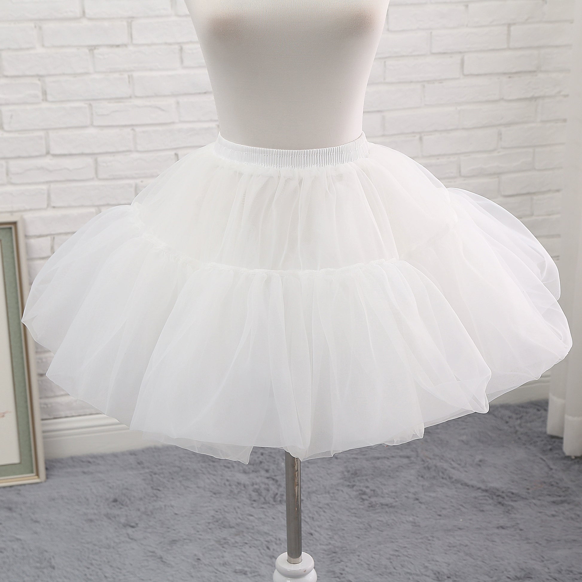 Manyiluo - 15.7" (40 cm) Lolita White Puffy Petticoat (White) 43968:790674