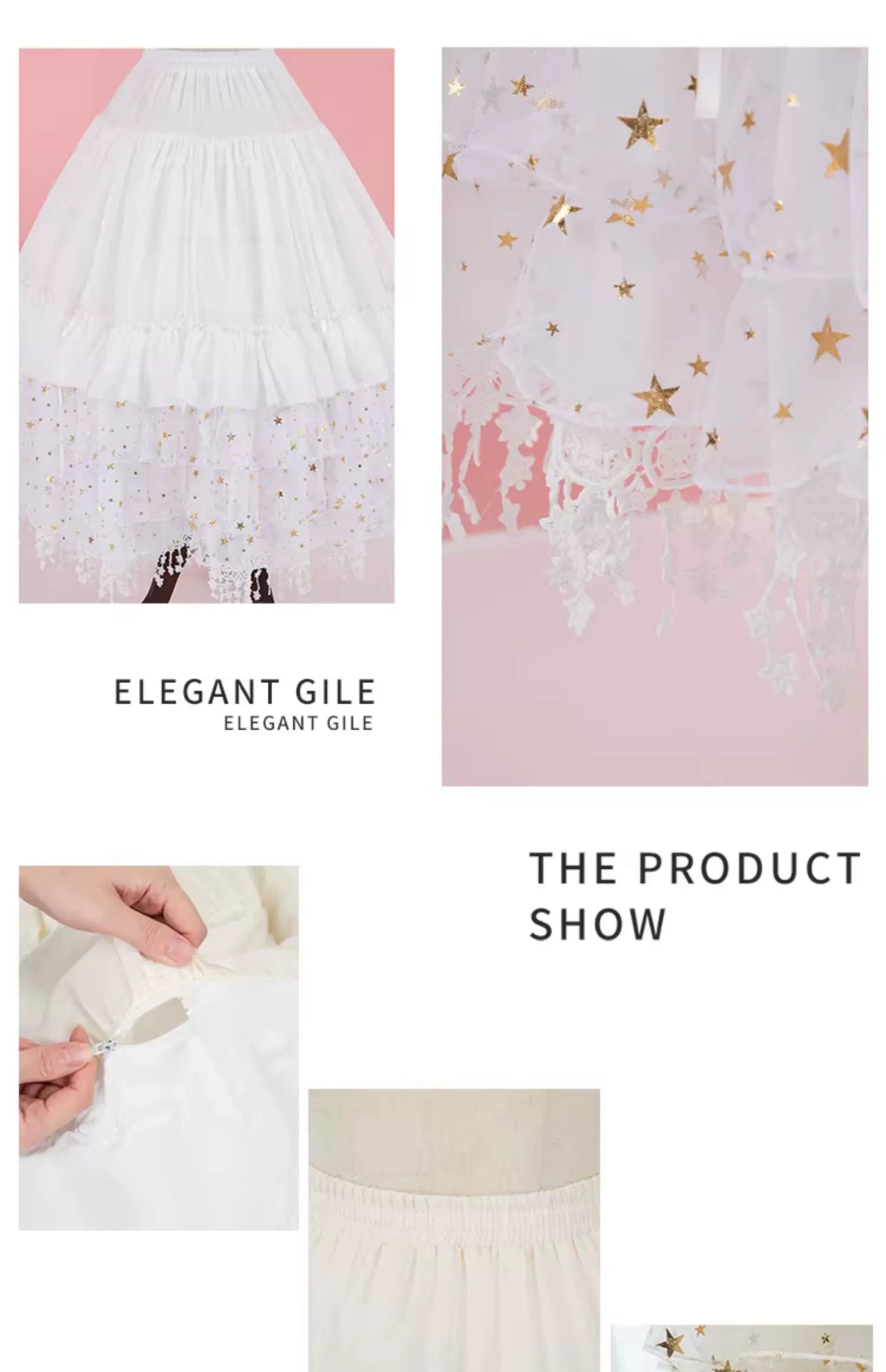 Manyiluo - Wedding Lolita Petticoat, Detachable Bone Support 43963:790573