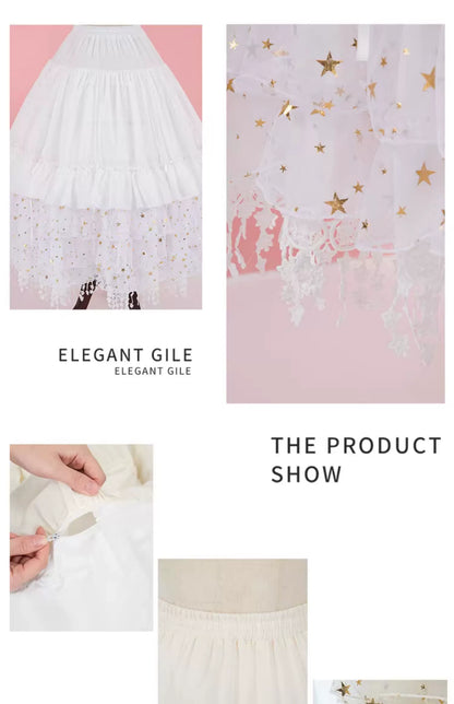 Manyiluo - Wedding Lolita Petticoat, Detachable Bone Support 43963:790573