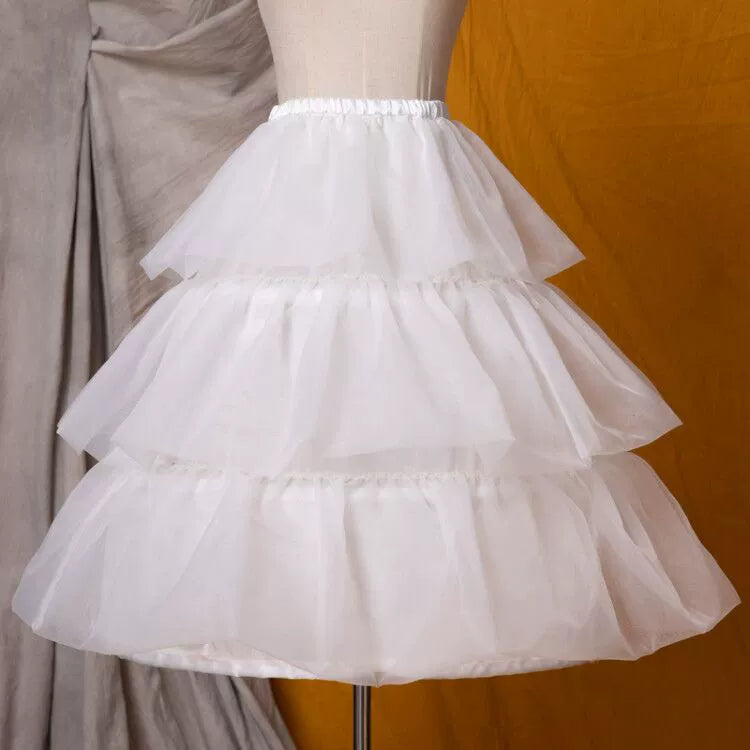Eieyomi - 27.6" (70 cm) Adjustable Boned Lolita Petticoat (White) 43973:791376