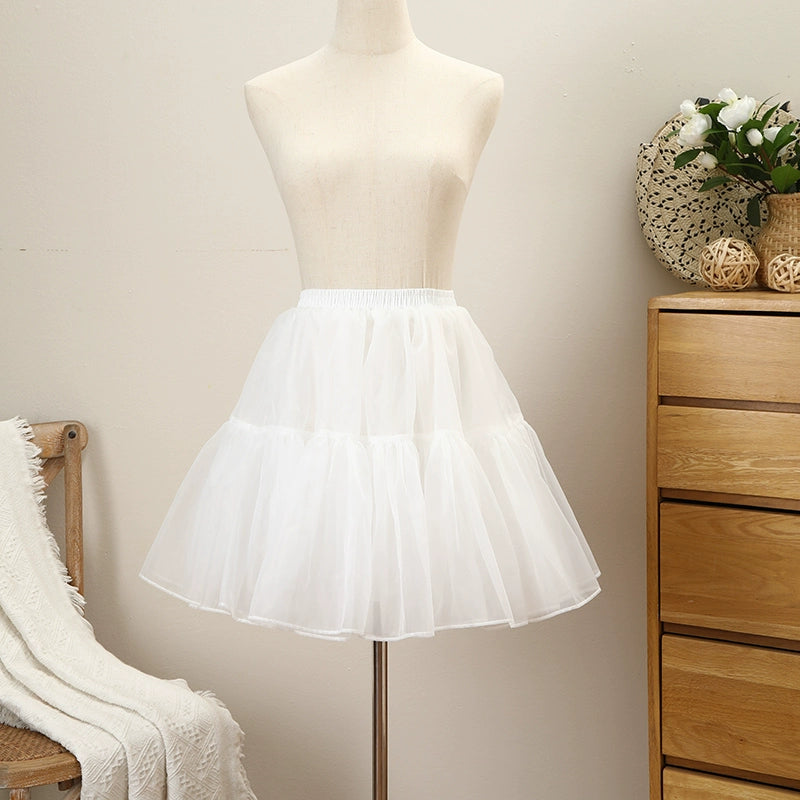 Manyiluo - White Lolita Puffy Petticoat, Multi-Length (Daily) 43967:790635