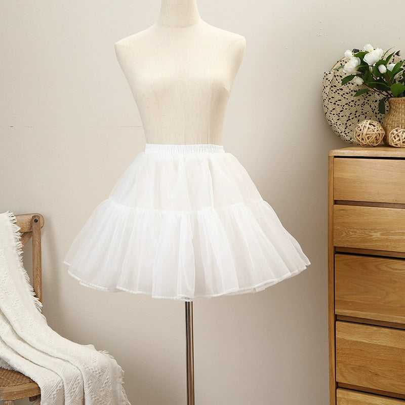 Manyiluo - White Lolita Puffy Petticoat, Multi-Length (Daily) 43967:790634