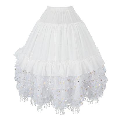 Manyiluo - Wedding Lolita Petticoat, Detachable Bone Support (White) 43963:790562