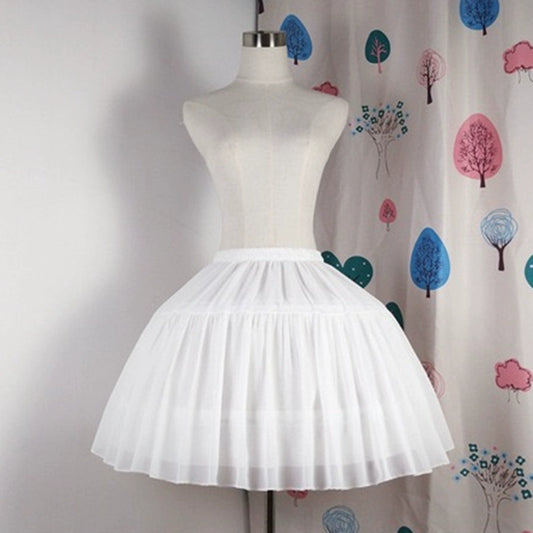 Krncrlo - White Lolita Petticoat, Adjustable Puffy, 17.7" (45 cm) 43978:789960
