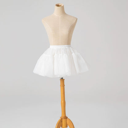 Manyiluo - 13.8" (35 cm) Short Lolita White Petticoat (White) 43975:791388