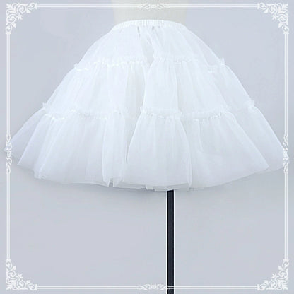 Eieyomi - 16.9" (43 cm) Daily Lolita Petticoat, Ruffles (White) 43972:791335