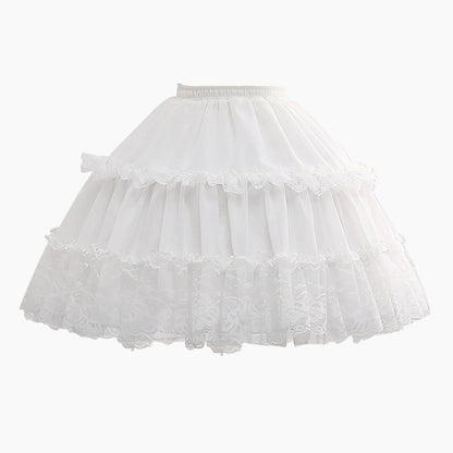Manyiluo - White Adjustable Boned Lolita Petticoat, 18.1" (46 cm) 43947:790353