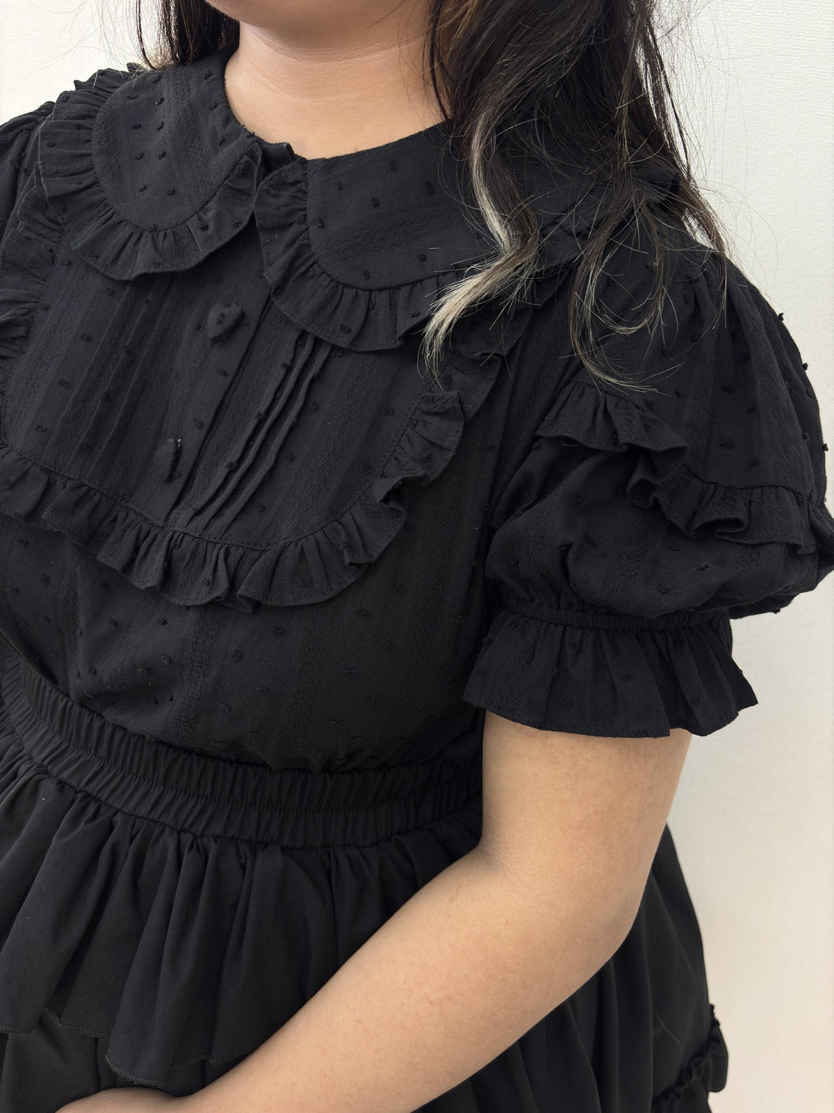 Plus Size Sweet Lolita Cotton Blouse, Peter Pan Collar 46015:872426