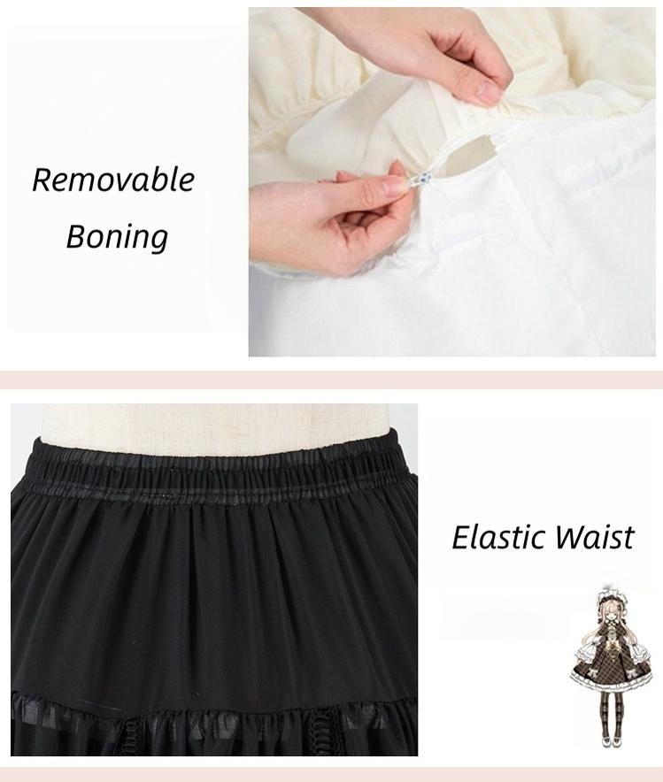 Manyiluo - Wedding Lolita Petticoat, Detachable Bone Support 43963:790575