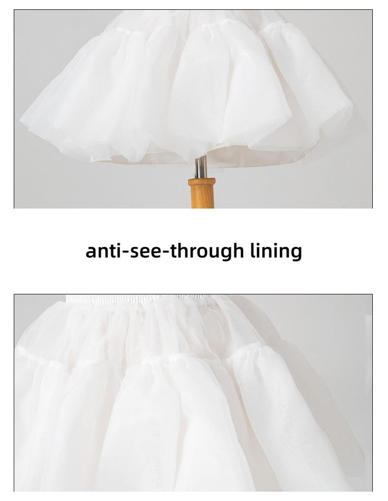 Manyiluo - 13.8" (35 cm) Short Lolita White Petticoat 43975:791391