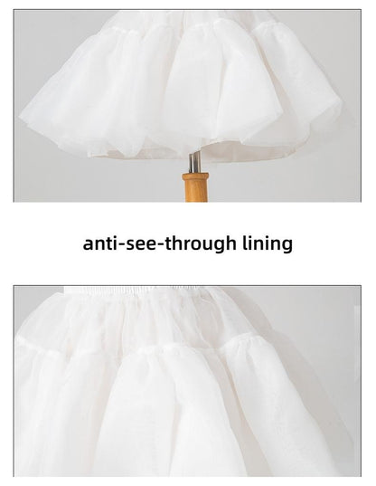 Manyiluo - 13.8" (35 cm) Short Lolita White Petticoat 43975:791391