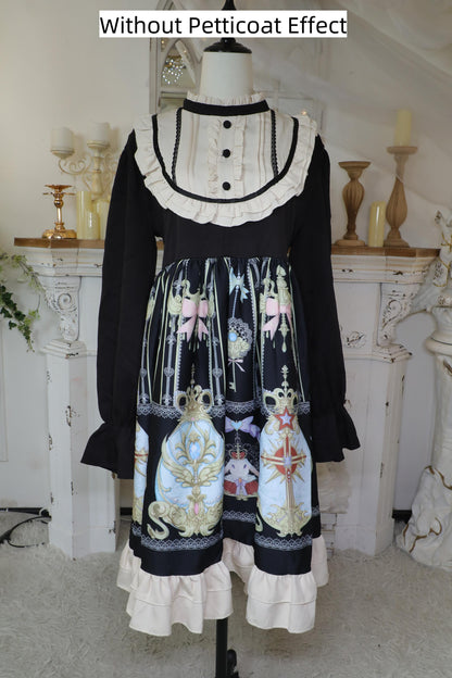 Noloria - White Puffy Lolita Petticoat, 17.7" (45 CM), Cotton Lining 43722:783766