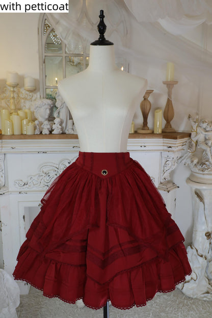 Noloria - 17.7" (45 cm) Organza Lolita Puffy White Petticoat 43720:784185