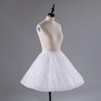 Noloria - 17.7" (45 cm) Organza Lolita Puffy White Petticoat 43720:789296