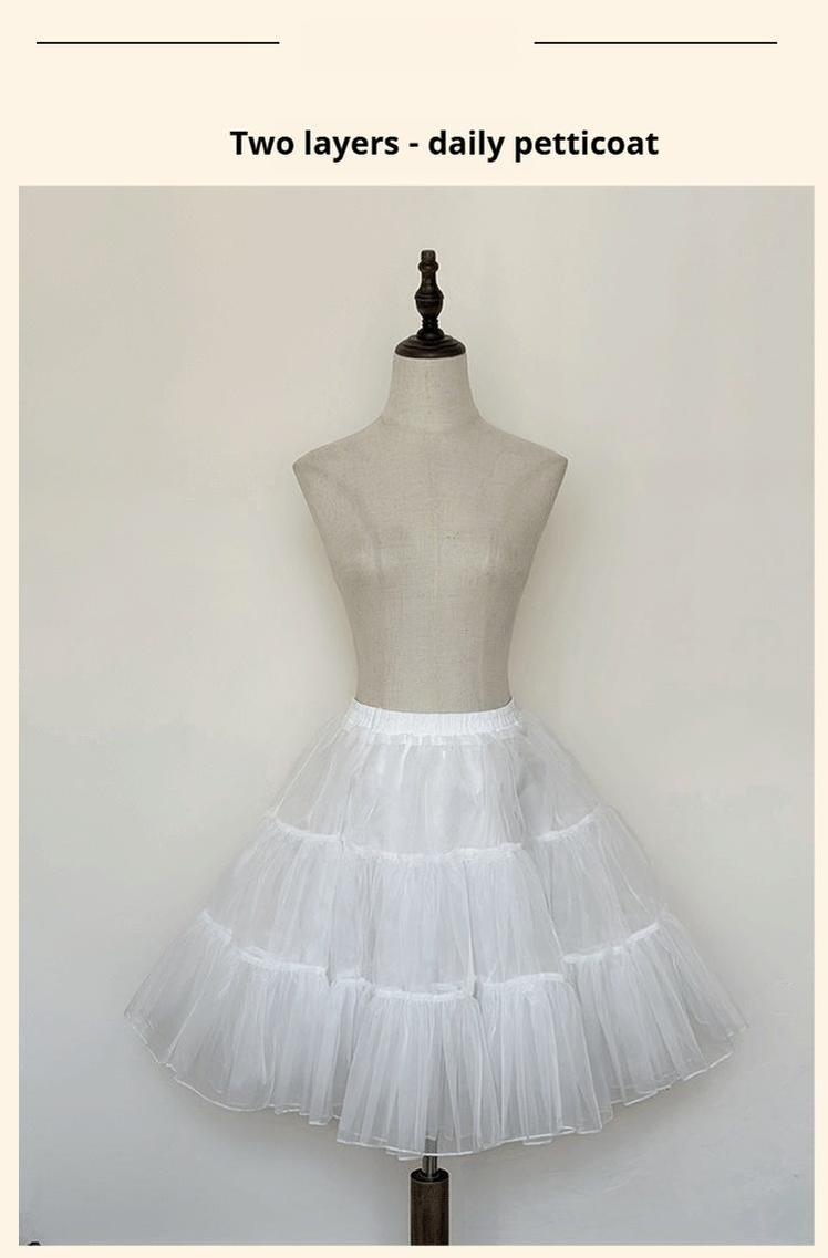 Niu Niu - Plus Size Lolita Petticoat with Daily or Fluffy Version (2XL 3XL XL) 43981:790656