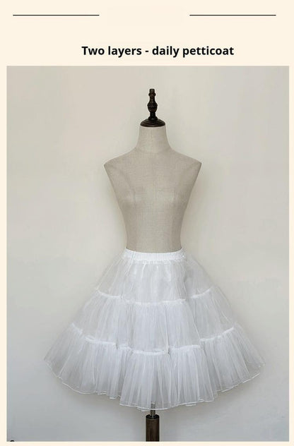 Niu Niu - Plus Size Lolita Petticoat with Daily or Fluffy Version (2XL 3XL XL) 43981:790656