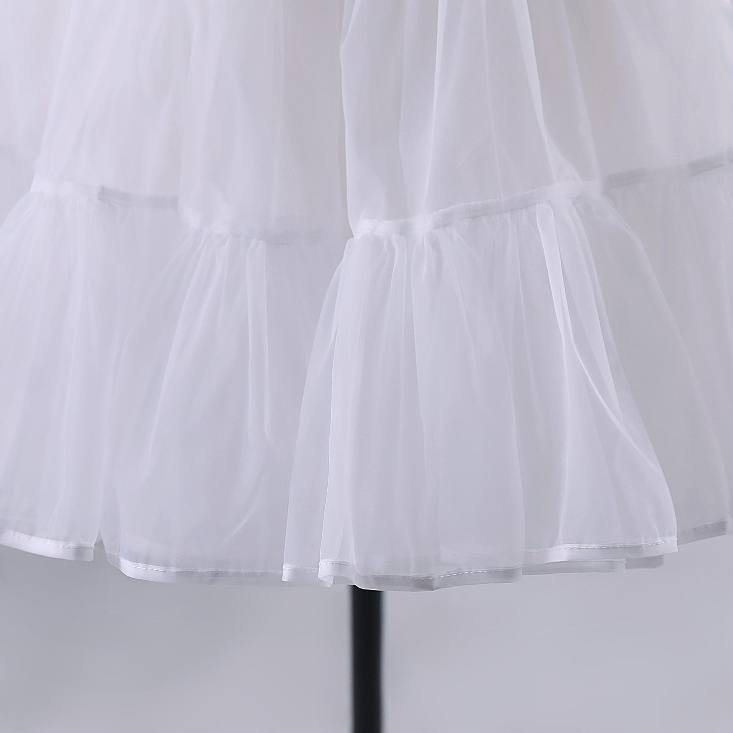 Noloria - 17.7" (45 cm) Organza Lolita Puffy White Petticoat 43720:789297
