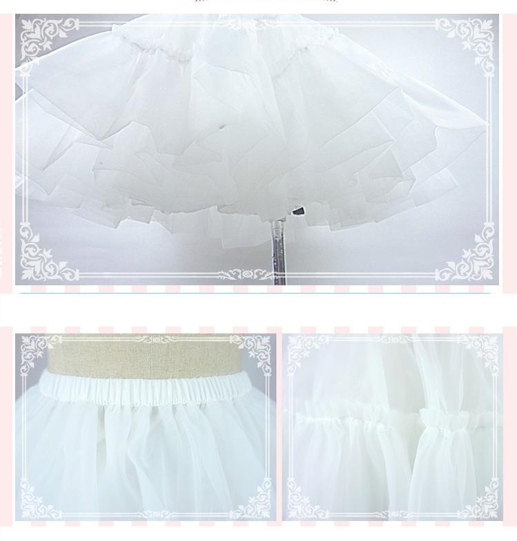 Eieyomi - 16.9" (43 cm) Daily Lolita Petticoat, Ruffles 43972:791338