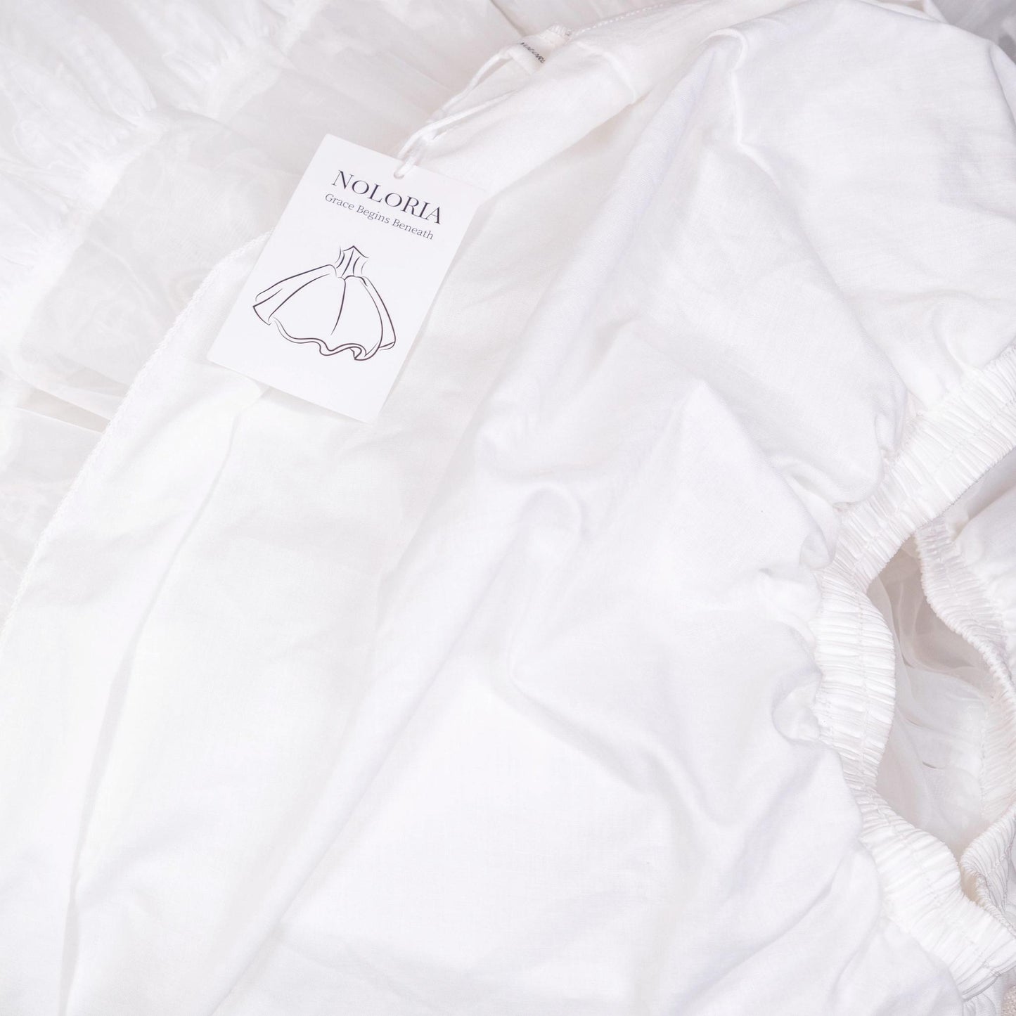 Noloria - White Puffy Lolita Petticoat, 17.7" (45 CM), Cotton Lining 43722:786545