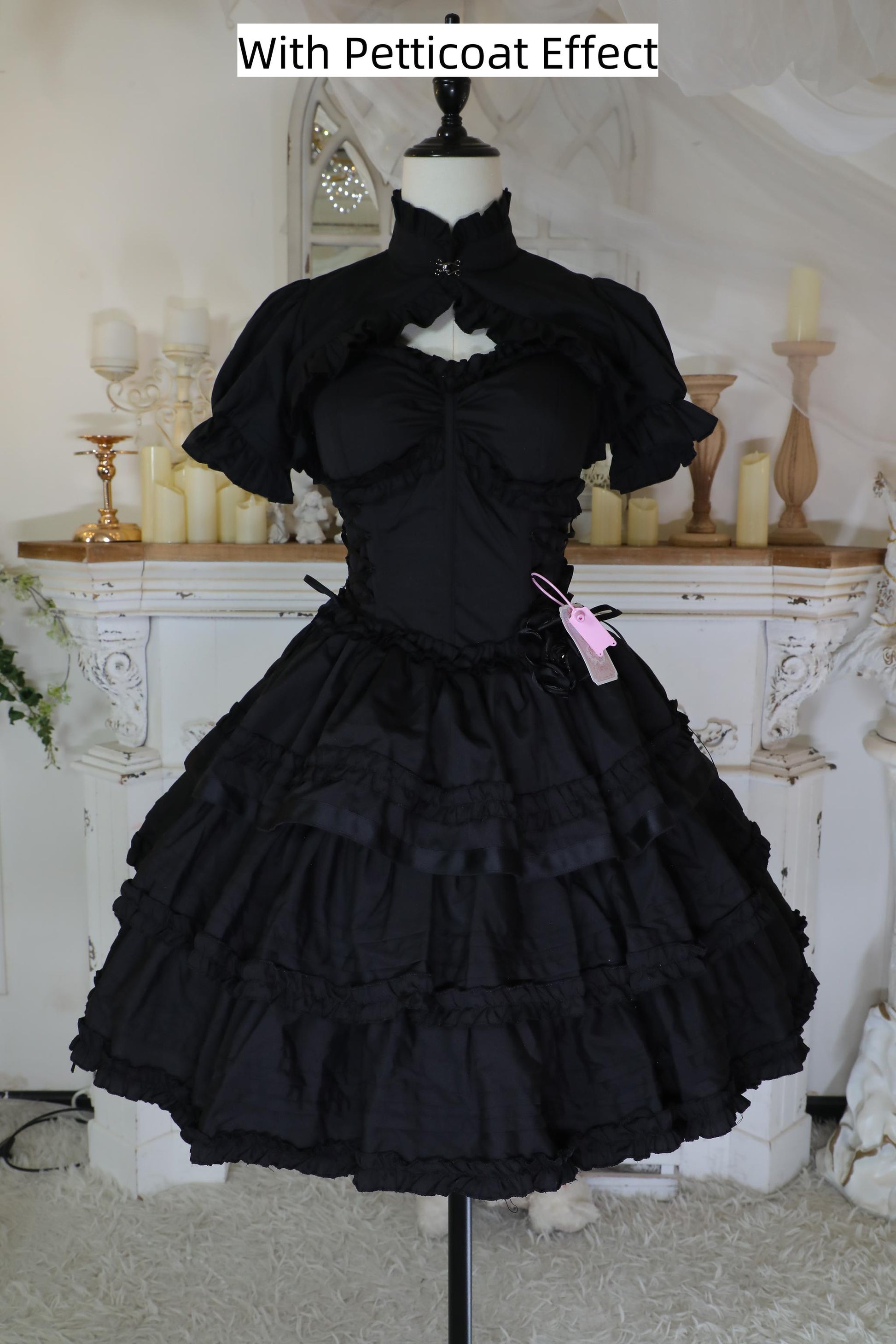 Noloria - White Puffy Lolita Petticoat, 17.7" (45 CM), Cotton Lining 43722:783754