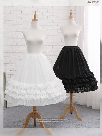 Manyiluo - 27.6" (70 cm) A-line Lolita Petticoat, Adjustable Puffiness 43980:790753