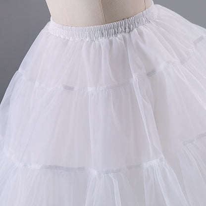 Noloria - 17.7" (45 cm) Organza Lolita Puffy White Petticoat 43720:789295