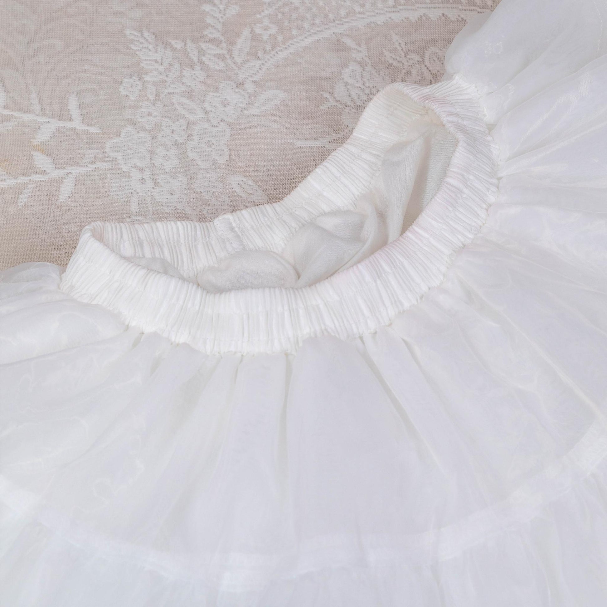 Noloria - 17.7" (45 cm) Organza Lolita Puffy White Petticoat 43720:786573