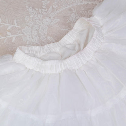 Noloria - 17.7" (45 cm) Organza Lolita Puffy White Petticoat 43720:786573