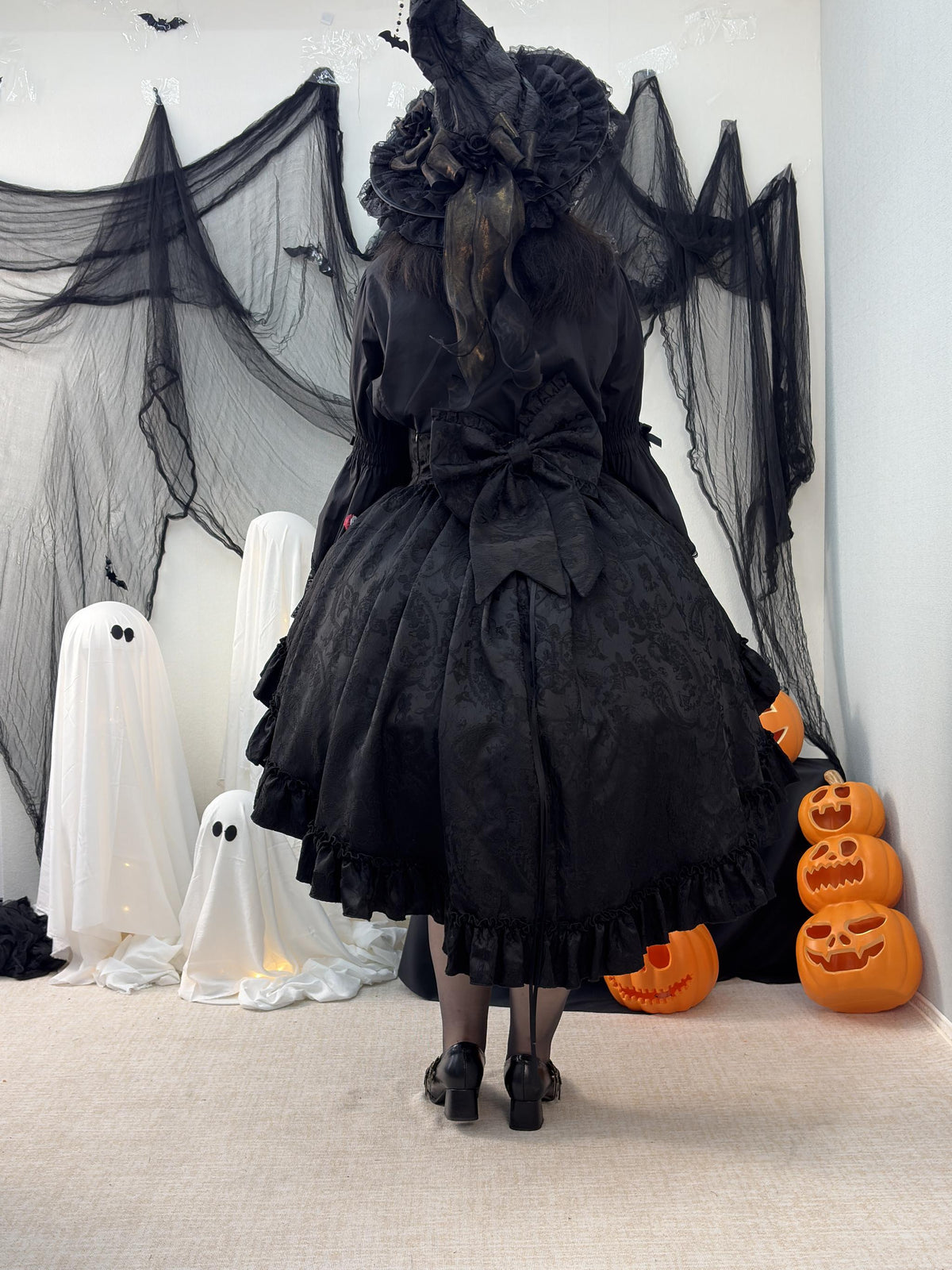 Noloria 21.7" (55 cm) Hoop Puffy Plus Size Lolita Petticoat, Moon Cage 45907:871690