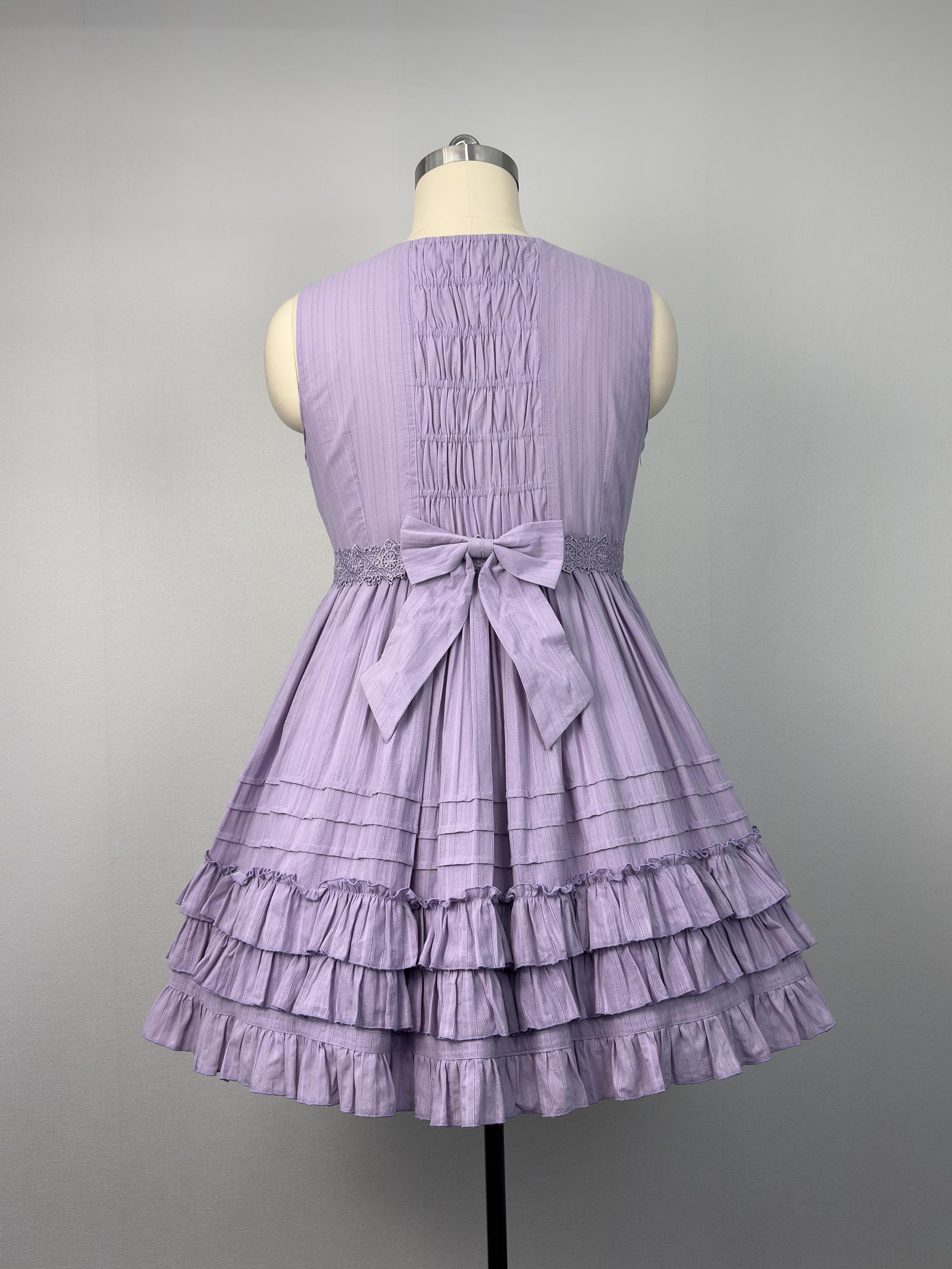 Cotton Plus Size Lolita Jumper Dress, Floral Embroidery 45595:865092