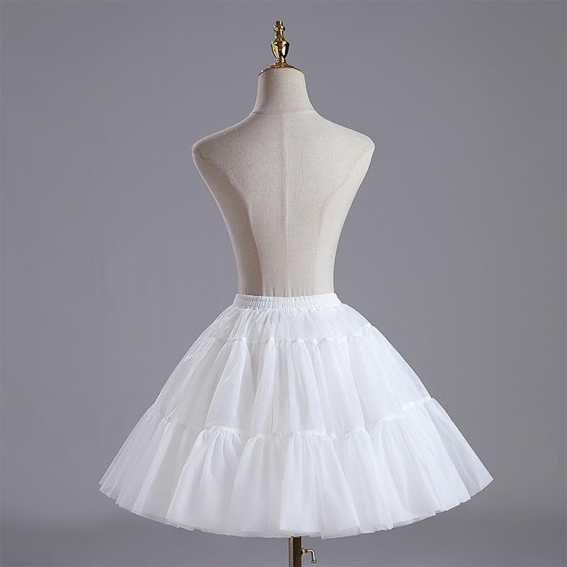 Noloria - White Puffy Lolita Petticoat, 17.7" (45 CM), Cotton Lining 43722:784672