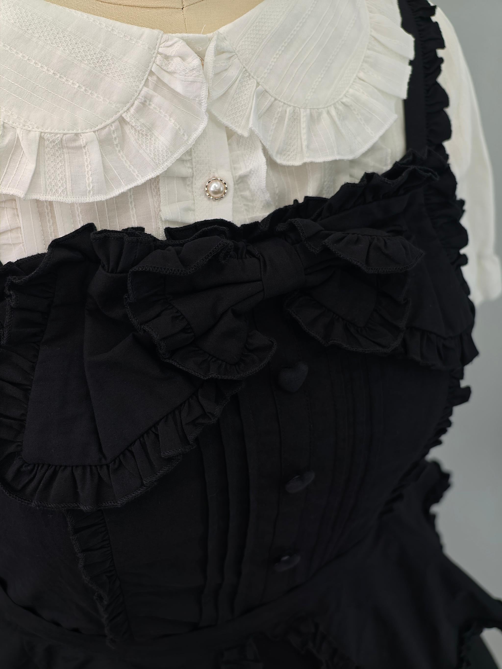 Cotton Plus Size Lolita JSK Dress, Full Back Shirring 45594:865171
