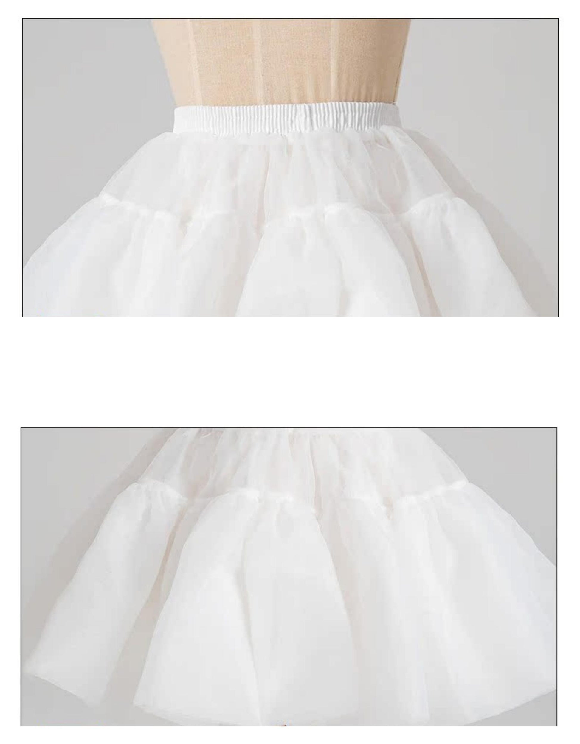 Manyiluo - 13.8" (35 cm) Short Lolita White Petticoat 43975:791392