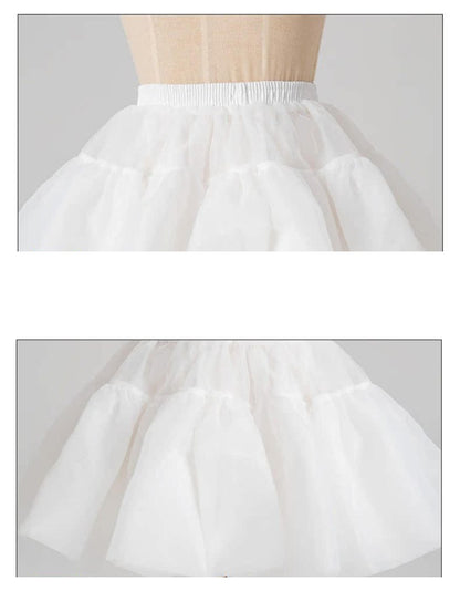 Manyiluo - 13.8" (35 cm) Short Lolita White Petticoat 43975:791392