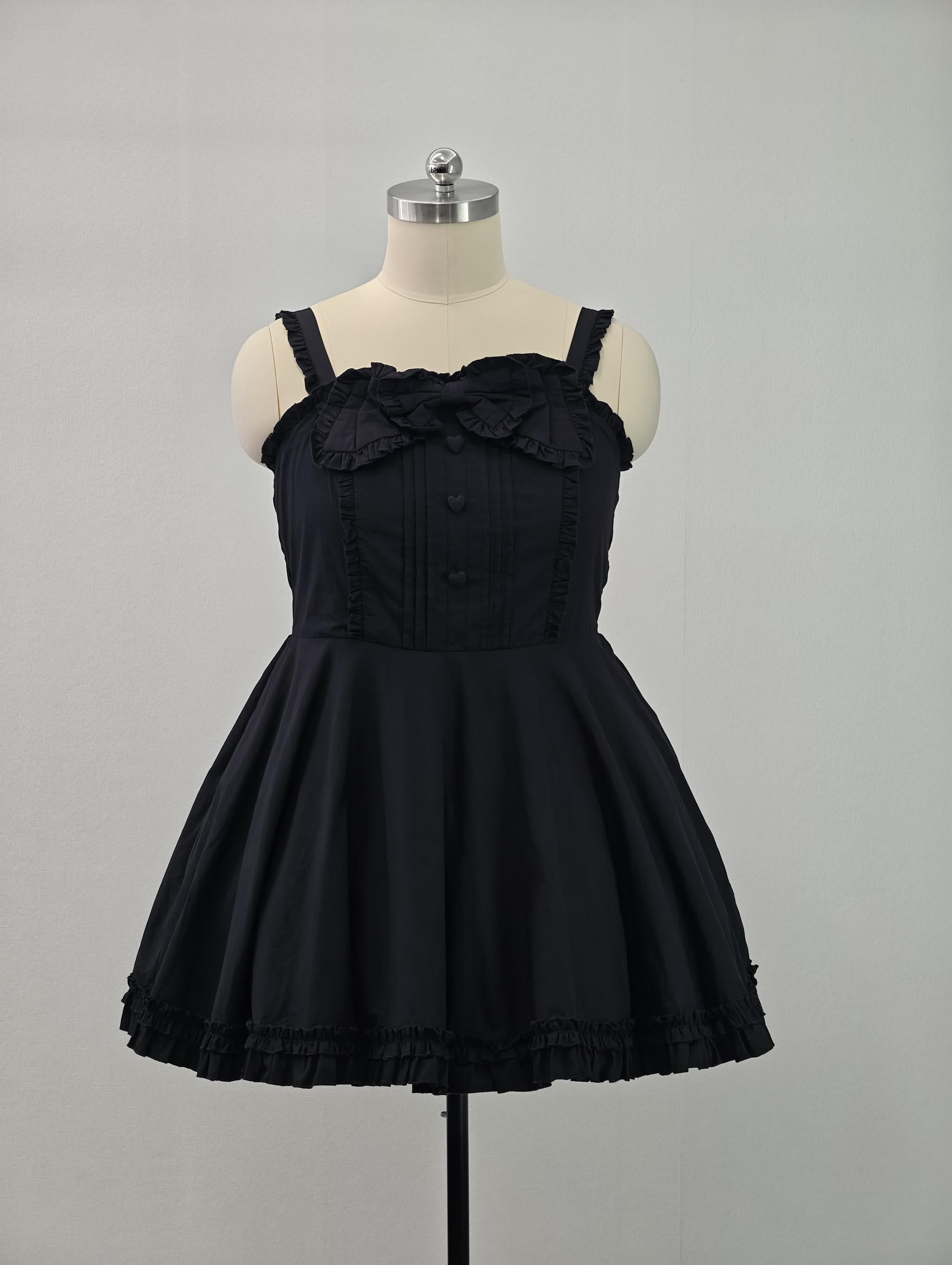 Cotton Plus Size Lolita JSK Dress, Full Back Shirring 45594:865165