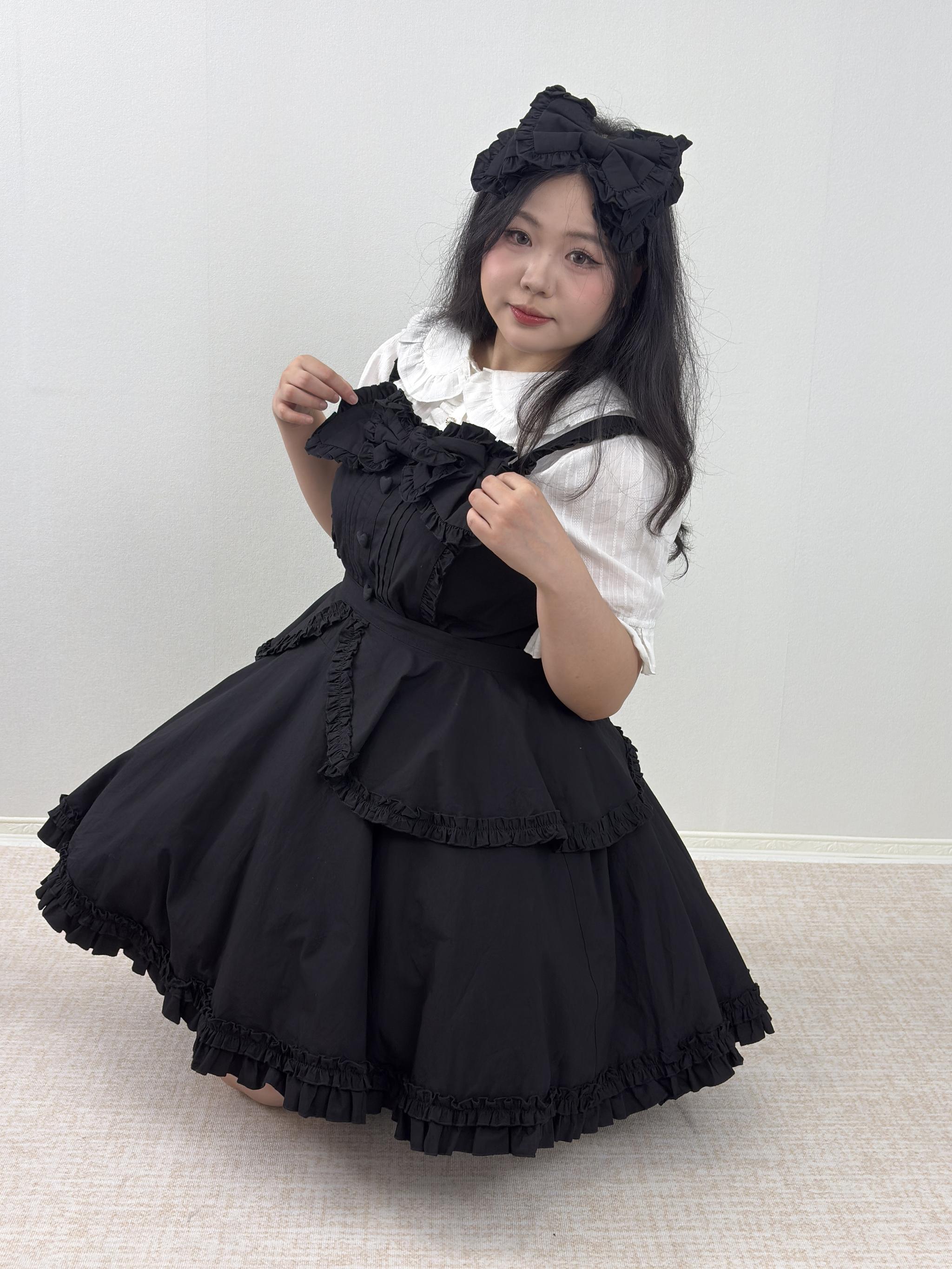 Cotton Plus Size Lolita JSK Dress, Full Back Shirring 45594:865172