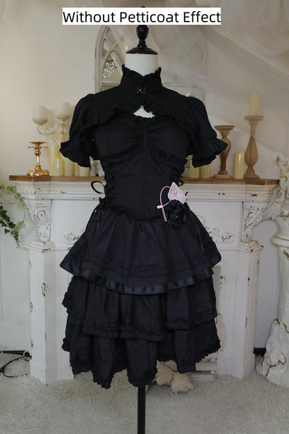 Noloria - White Puffy Lolita Petticoat, 17.7" (45 CM), Cotton Lining 43722:783765