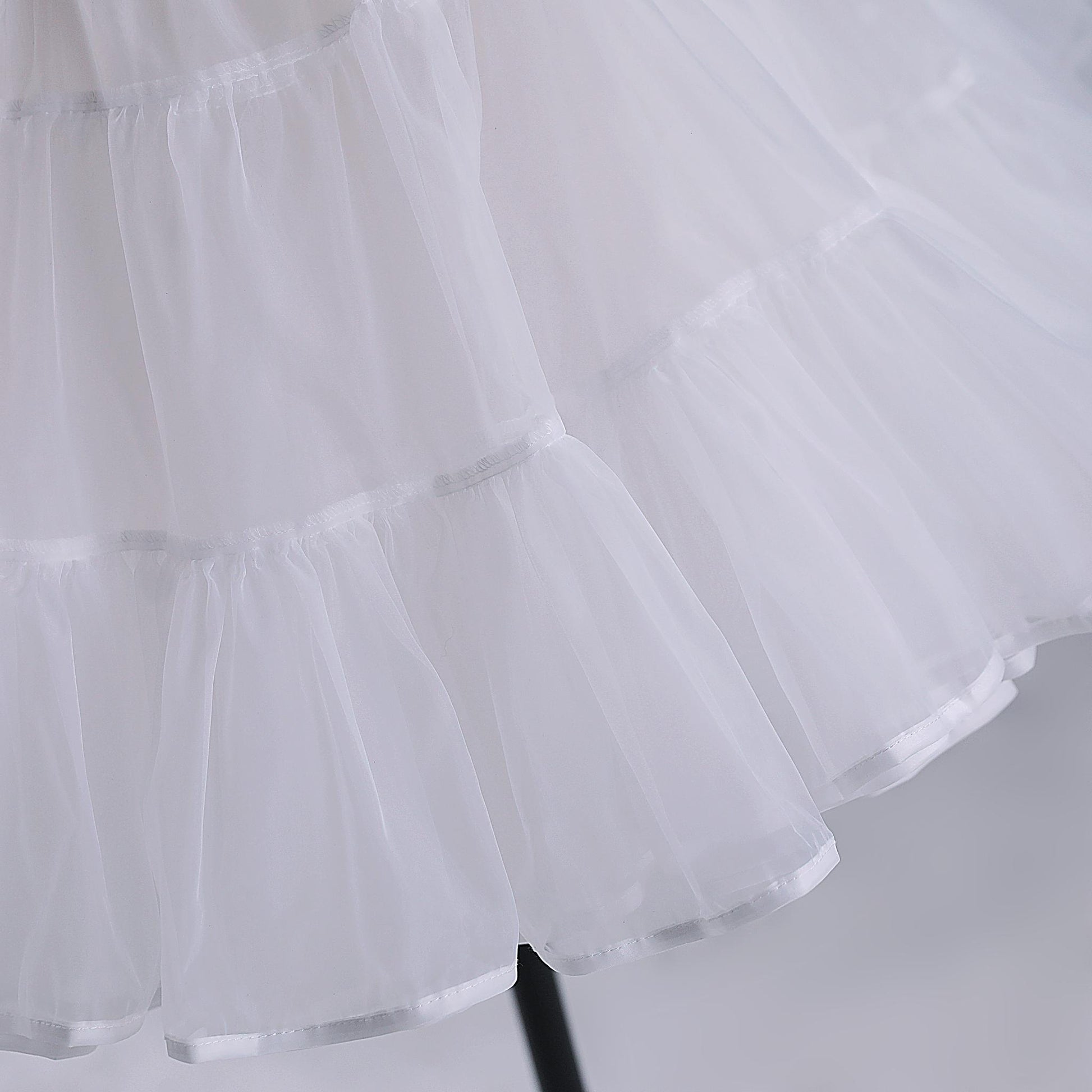 Noloria - 17.7" (45 cm) Organza Lolita Puffy White Petticoat 43720:789299