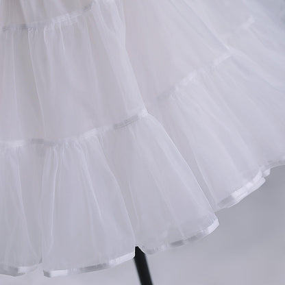 Noloria - 17.7" (45 cm) Organza Lolita Puffy White Petticoat 43720:789299